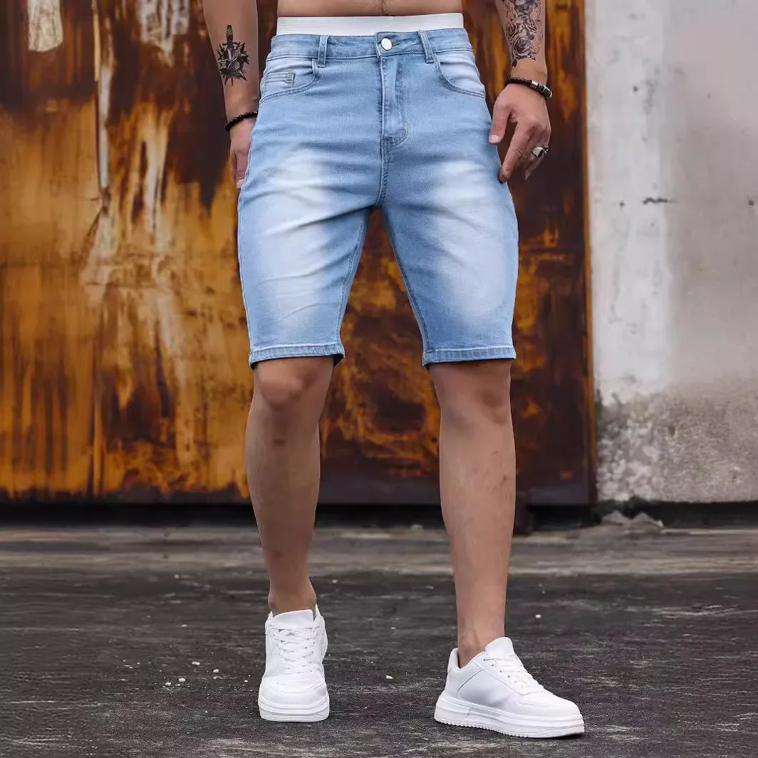 Levis Jeans 501 - Pantaloncini Jeans Uomo Elasticizzati Lavaggio Vintage