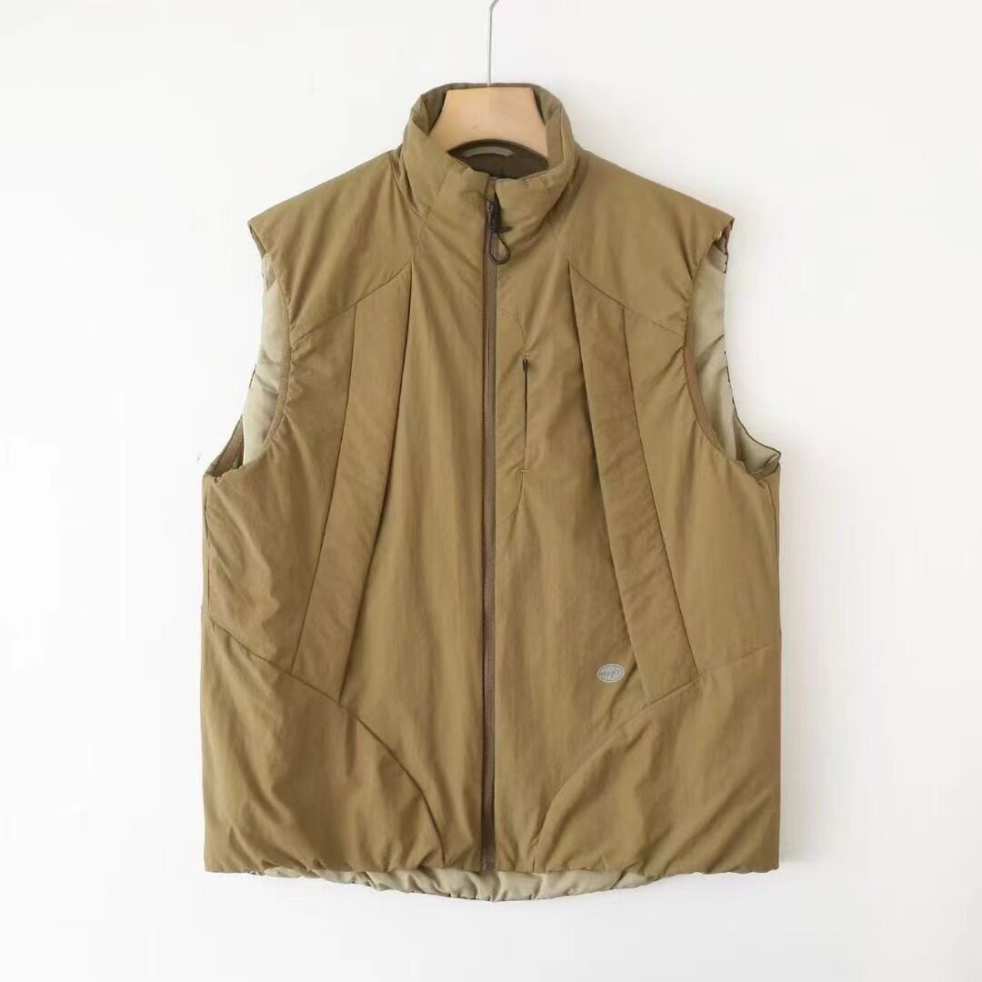 Padded Vest Gilet - Gilet Americano Retrò Techwear con Collo