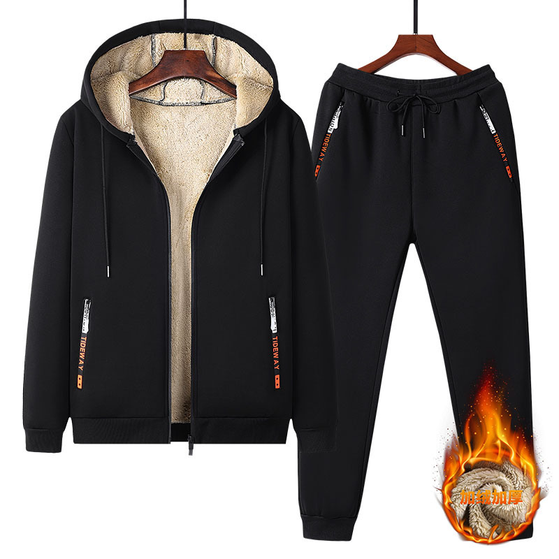 Fleece Hoodie Lined - Tuta da uomo in pile di