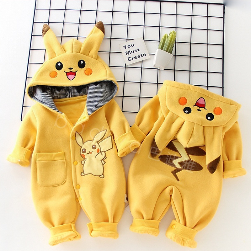 Winter Clothing Kids - Pigiama Cartoon Pocket Monsters per Neonati,