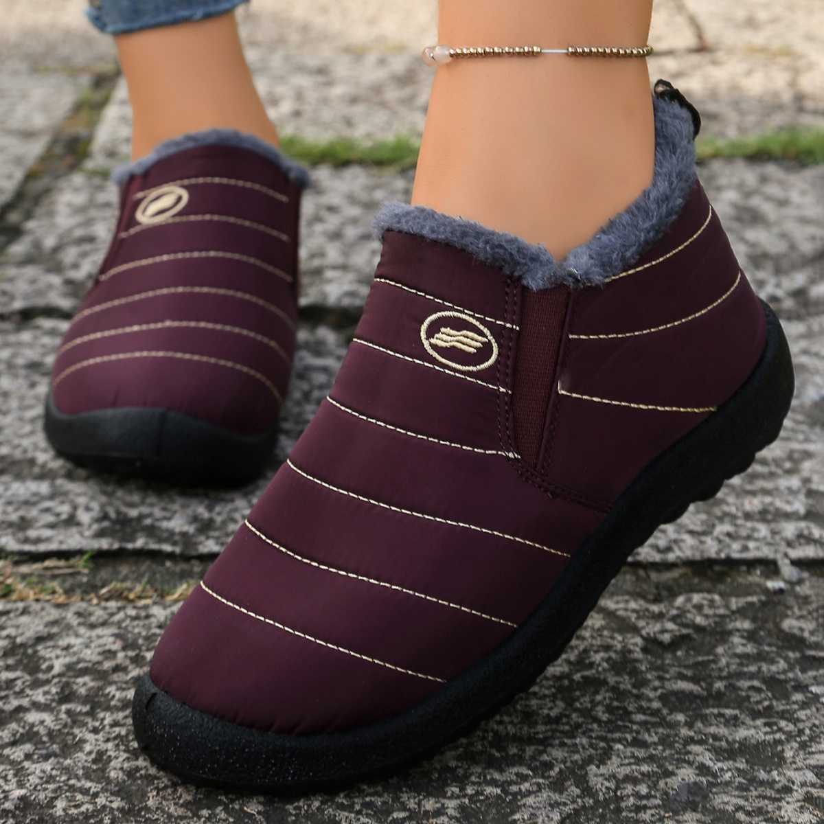 Snow Boot Fur Lined - Stivali da neve impermeabili da uomo